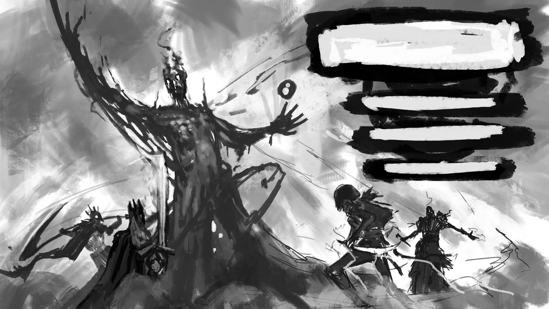 Messenger cutscene battle sketch