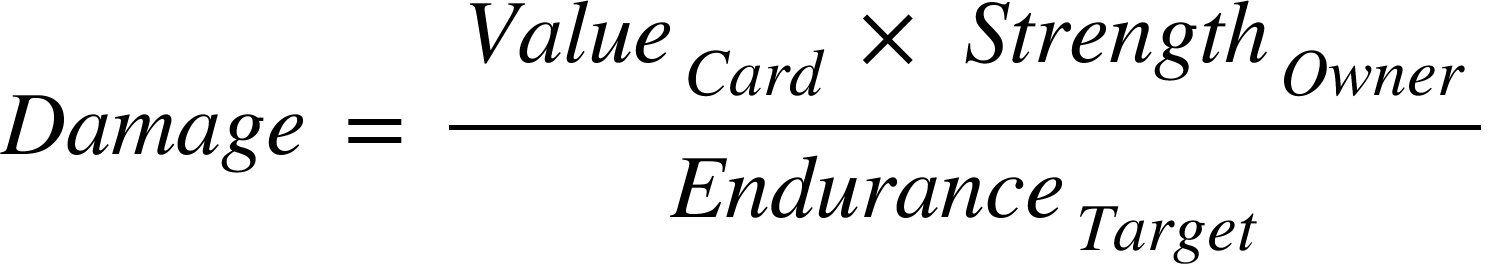 Damage formula