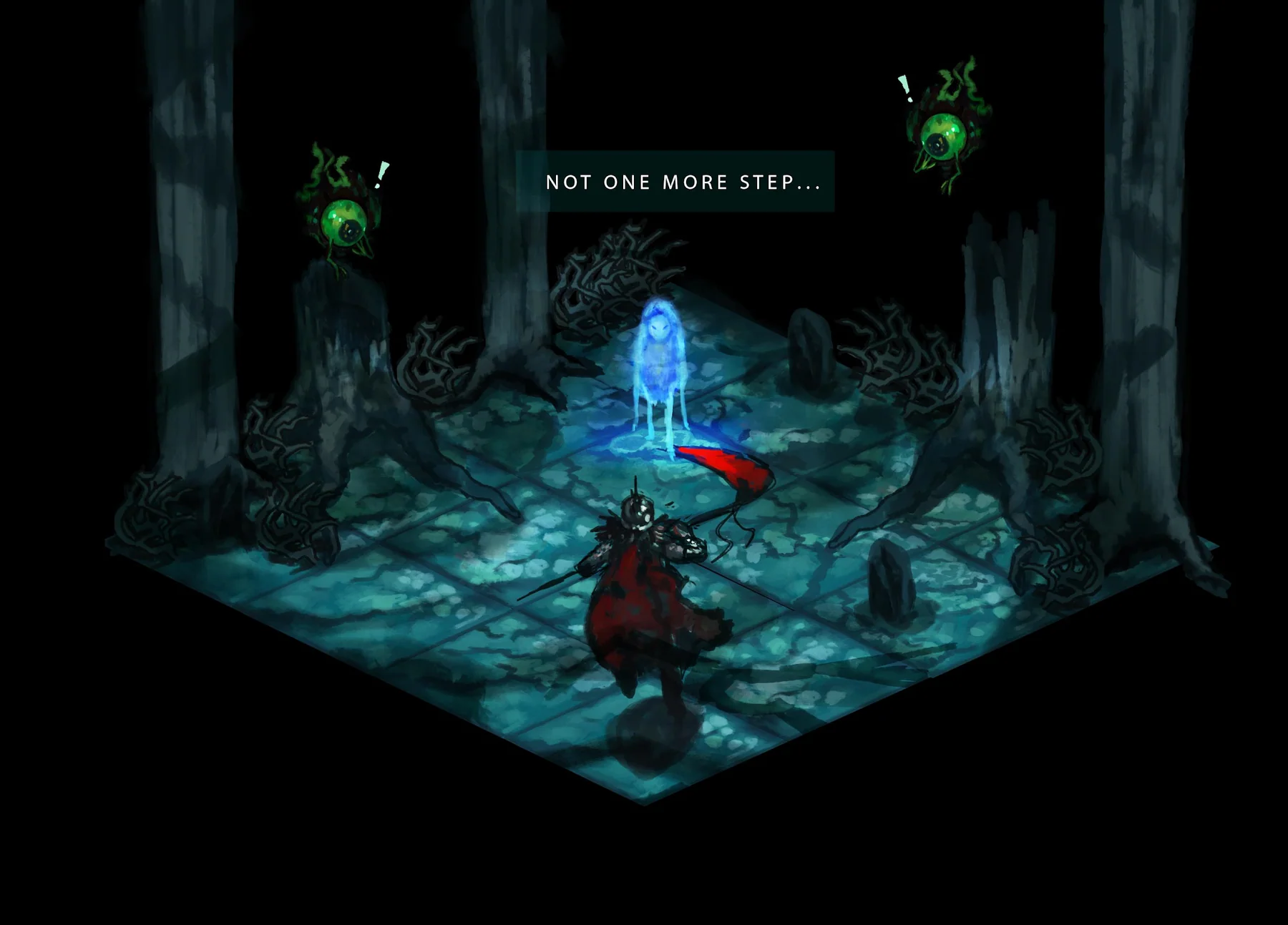 Isometric dungeon with totems