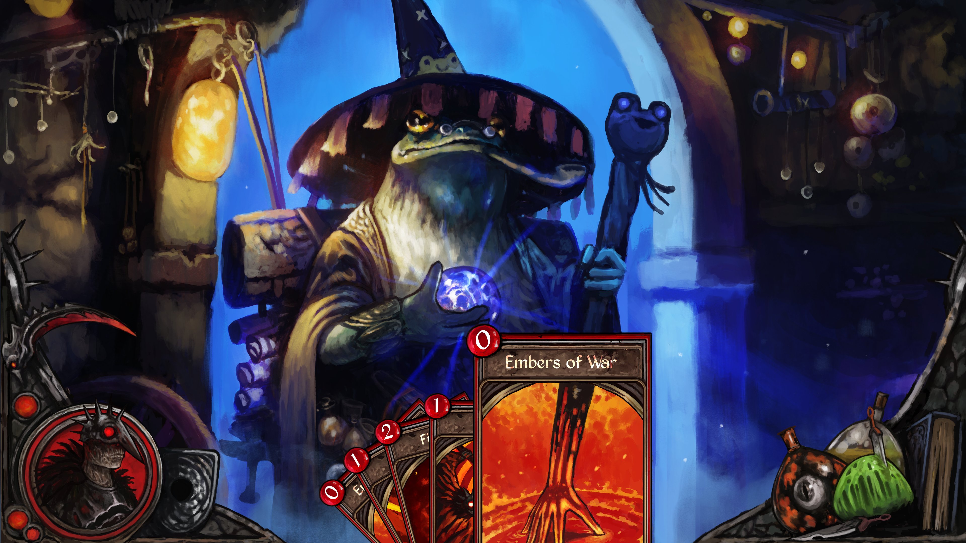 GRAVEFIRE card battle interface