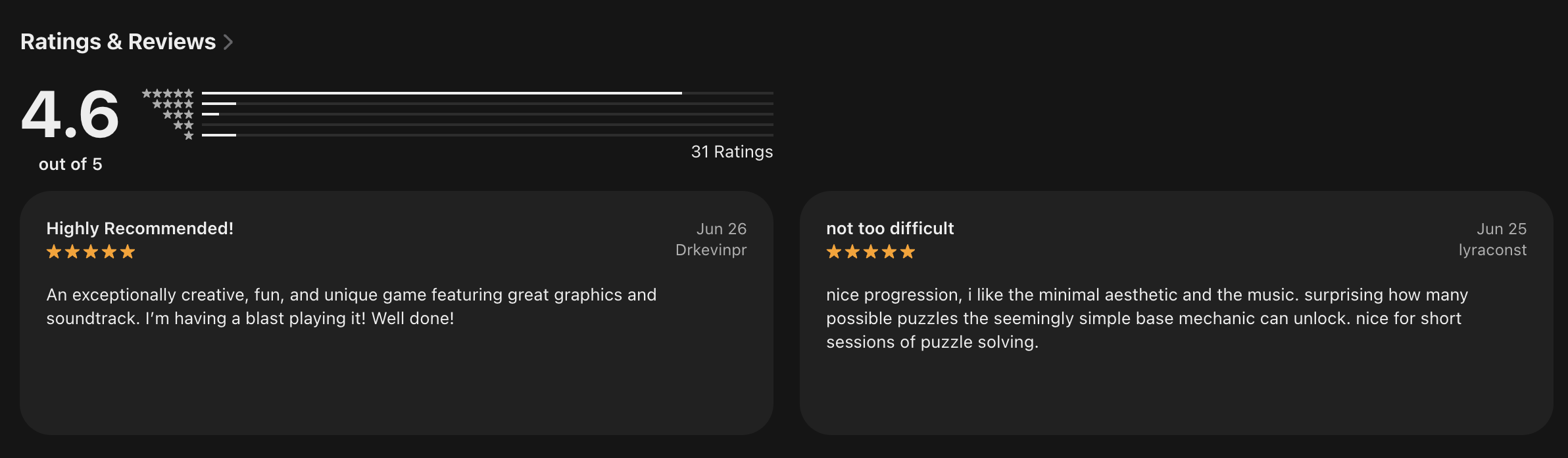 Zyl's 4.6 out of 5 rating and player reviews on the US App Store